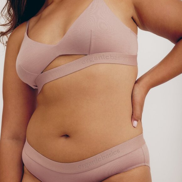 Organic Basics Soft Touch Brief, Size L in Dusty Rose - Picture 4 of 6